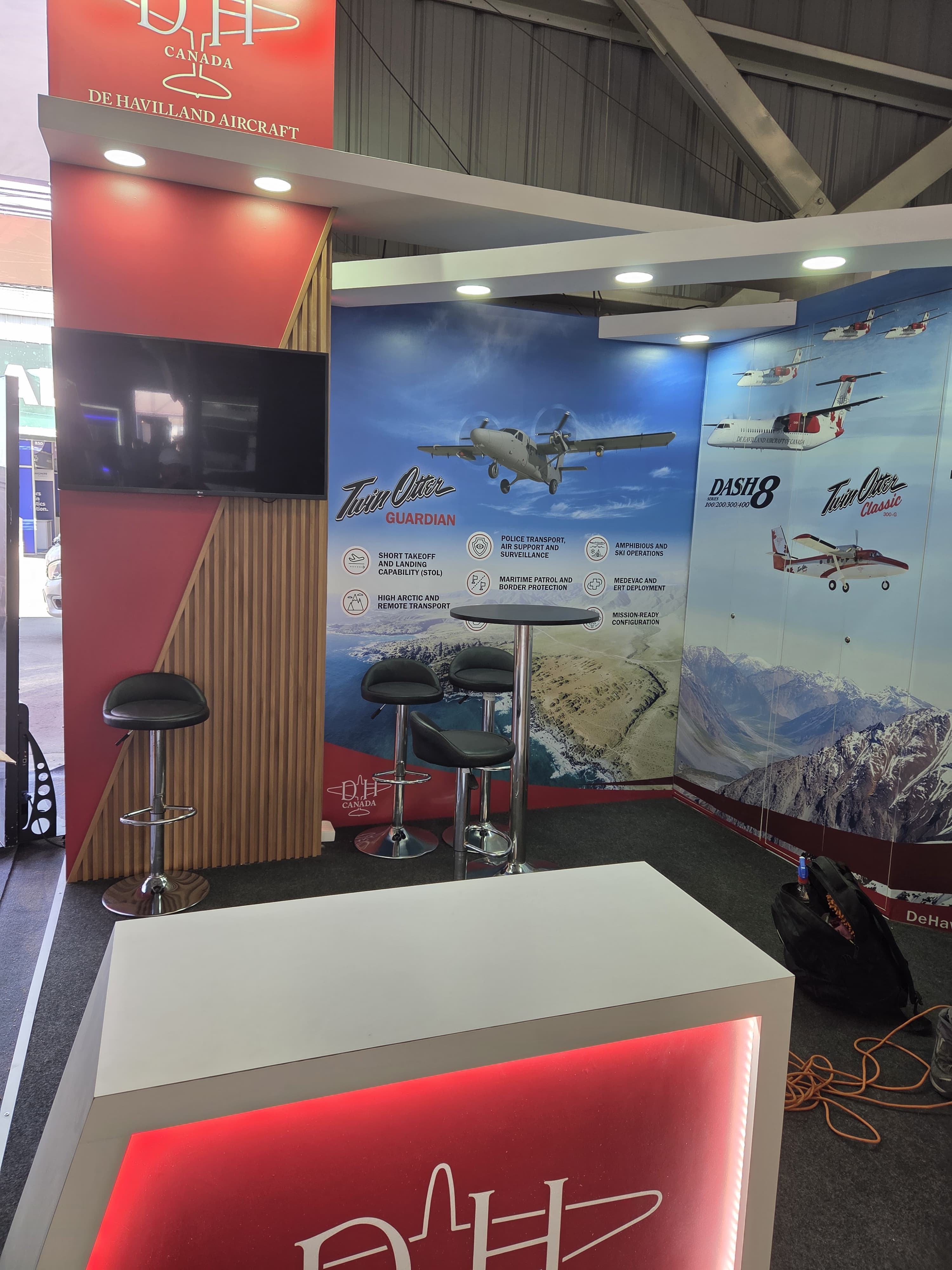 Instalaciones eléctricas de stands corporativos en FIDAE
